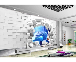 3D立體墻體電視背景藝術彩繪