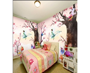 3D立體墻體電視背景藝術彩繪